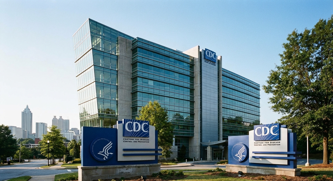 CDC building exterior in Atlanta showing agency headquarters