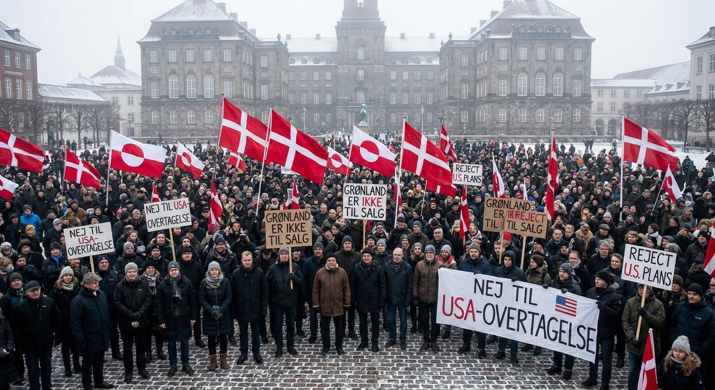 Thousands Protest in Greenland and Denmark Against U.S. Takeover Push