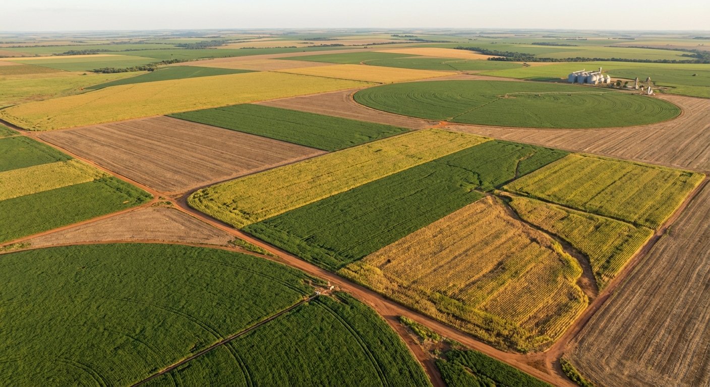 Agricultural fields in South America representing export opportunities